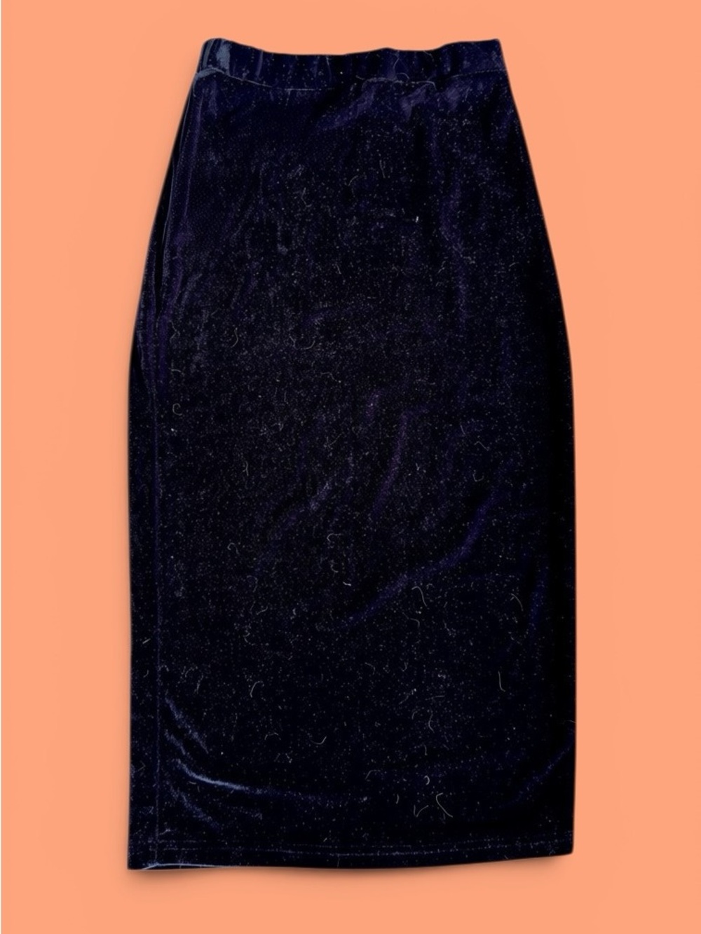 Classic Velvet Pencil Skirt in Black